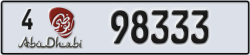 abu dhabi - code - 4 - number -98333