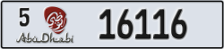 abu dhabi - code - 5 - number -16116