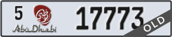 abu dhabi - code - 5 - number -17773