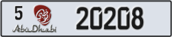 abu dhabi - code - 5 - number -20208