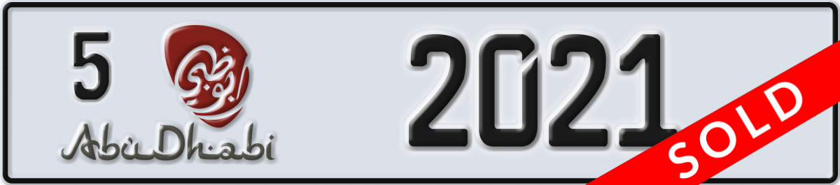 abu dhabi License Plate Number 2021 Code 5