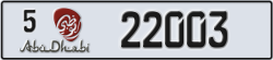 abu dhabi - code - 5 - number -22003