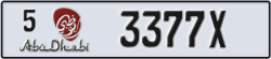 abu dhabi - code - 5 - number -3377X