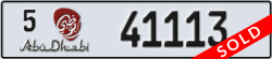 abu dhabi - code - 5 - number -41113