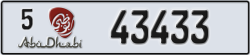 abu dhabi - code - 5 - number -43433