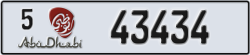 abu dhabi - code - 5 - number -43434
