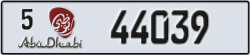 abu dhabi - code - 5 - number -44039