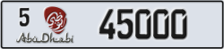 abu dhabi - code - 5 - number -45000