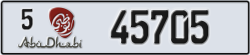 abu dhabi - code - 5 - number -45705