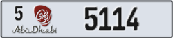 abu dhabi - code - 5 - number -5114