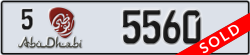 abu dhabi - code - 5 - number -5560