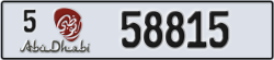abu dhabi - code - 5 - number -58815