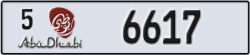 abu dhabi - code - 5 - number -6617