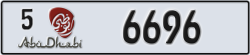 abu dhabi - code - 5 - number -6696