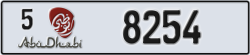 abu dhabi - code - 5 - number -8254