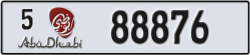 abu dhabi - code - 5 - number -88876