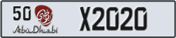 abu dhabi - code - 50 - number -X2020