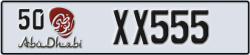 abu dhabi - code - 50 - number -XX555