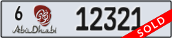 abu dhabi - code - 6 - number -12321
