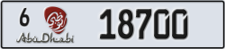 abu dhabi - code - 6 - number -18700