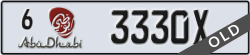 abu dhabi - code - 6 - number -3330X