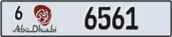 abu dhabi - code - 6 - number -6561