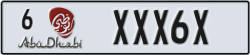 abu dhabi - code - 6 - number -XXX6X