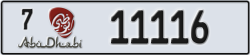 abu dhabi - code - 7 - number -11116