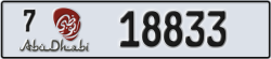 abu dhabi - code - 7 - number -18833