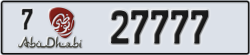 abu dhabi - code - 7 - number -27777