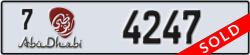 abu dhabi - code - 7 - number -4247