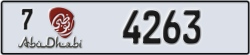 abu dhabi - code - 7 - number -4263