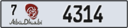 abu dhabi - code - 7 - number -4314