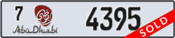 abu dhabi - code - 7 - number -4395