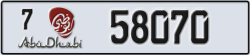 abu dhabi - code - 7 - number -58070