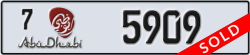 abu dhabi - code - 7 - number -5909