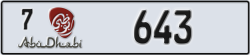 abu dhabi - code - 7 - number -643