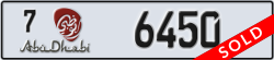 abu dhabi - code - 7 - number -6450