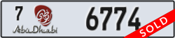 abu dhabi - code - 7 - number -6774