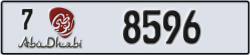 abu dhabi - code - 7 - number -8596