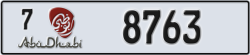 abu dhabi - code - 7 - number -8763
