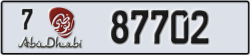 abu dhabi - code - 7 - number -87702