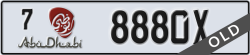 abu dhabi - code - 7 - number -8880X