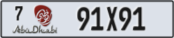 abu dhabi - code - 7 - number -91X91