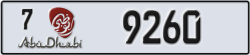 abu dhabi - code - 7 - number -9260