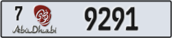 abu dhabi - code - 7 - number -9291