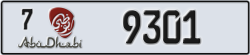 abu dhabi - code - 7 - number -9301