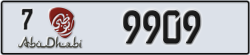 abu dhabi - code - 7 - number -9909