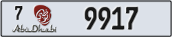 abu dhabi - code - 7 - number -9917