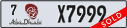 abu dhabi - code - 7 - number -X7999